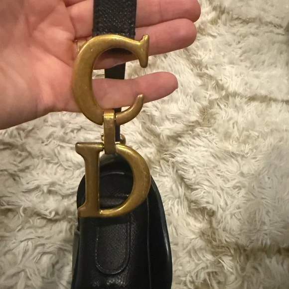 Dior Black Leather Saddle Bag - Picture 3 of 11